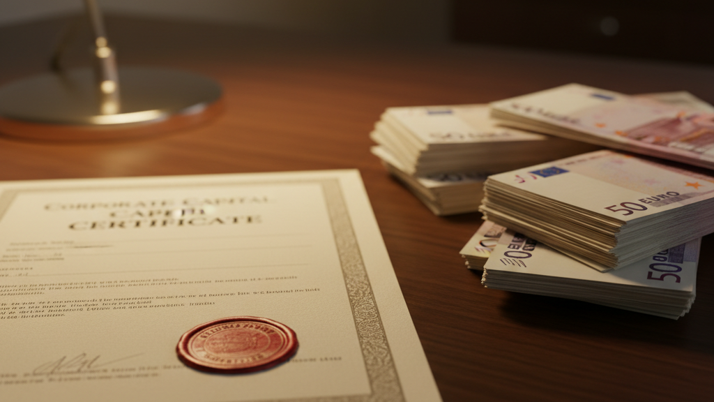 Certificat capital social montant entreprise