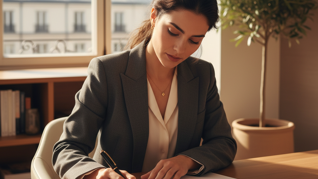 Entrepreneur signant les statuts de sa société création entreprise