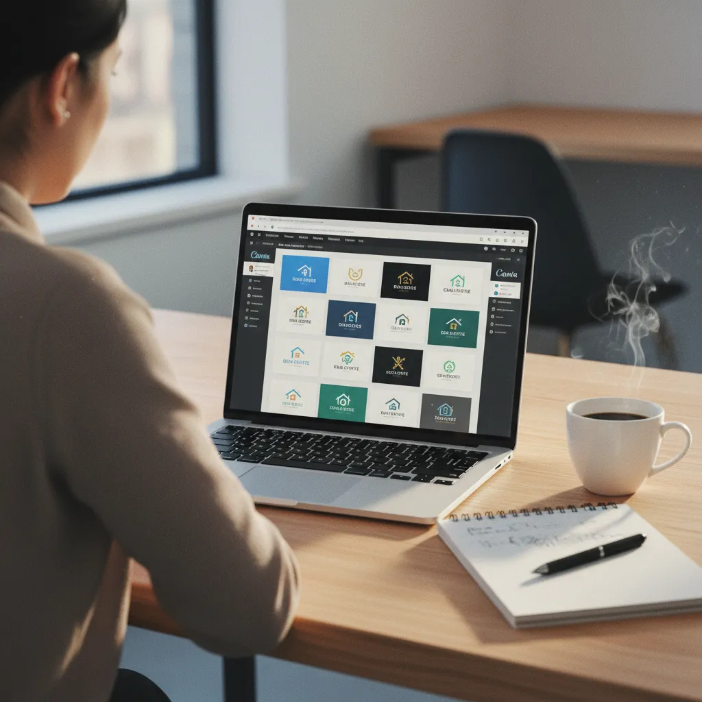 Les outils en ligne comme Canva permettent de créer un logo SCI à moindre coût