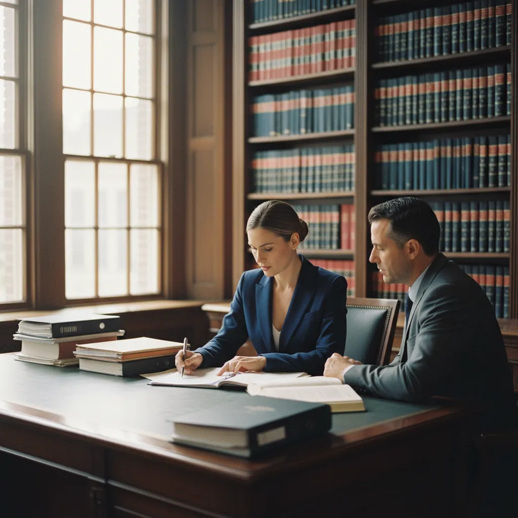 Un avocat fiscaliste lillois en consultation avec un client dans son cabinet