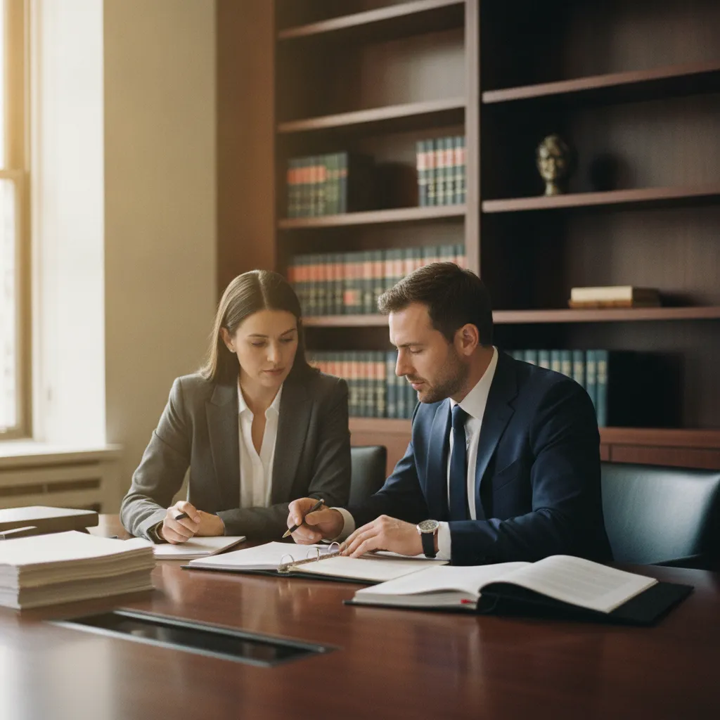 Consultation entre un avocat fiscaliste et son client lors d'un contrôle fiscal